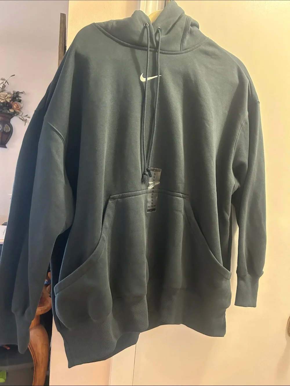 Nike Hoodie in Forest Green with White Swoosh